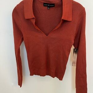 Almost Famous Women's Rust Long Sleeve Top